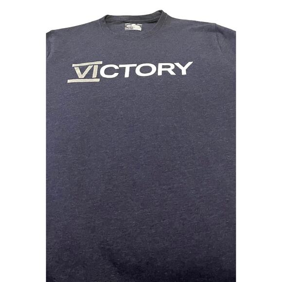 UNDER ARMOUR TEK GEAR LOOSE SHORT SLV T-SHIRT, WOMENS, M, BLUE/WHITE, VICTORY - Picture 5 of 12